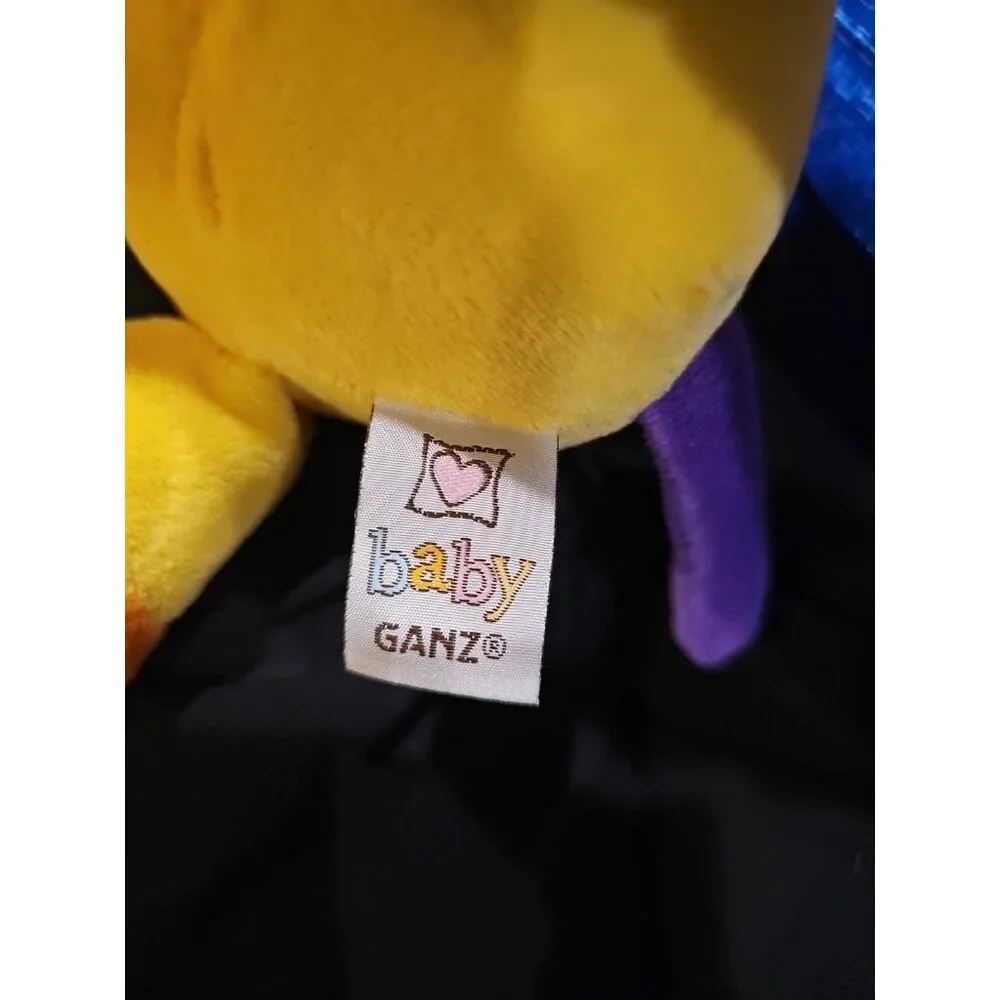 Baby Ganz Soft & Simple Giraffe Plush Stuffed Animal Yellow Rainbow Stripes 2015